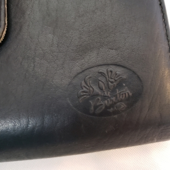 Buxton Black Leather Full Size Wallet Top Grain Cowhide Zip Around Checkbook - Picture 2 of 10